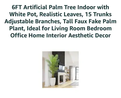 6ft artificial tree similar to image