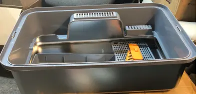 Large stainless steel cat litter box
