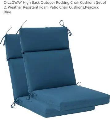 2pc outdoor cushions 46”Lx21”Wx3.2”H similar to image