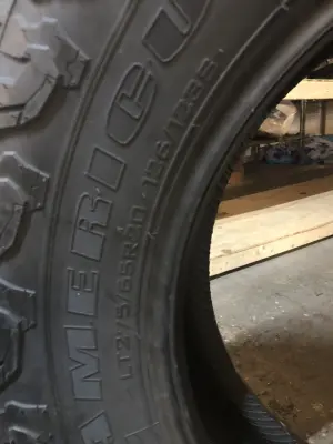 New Americus rigged A/Tr LT275/65R20 tire
