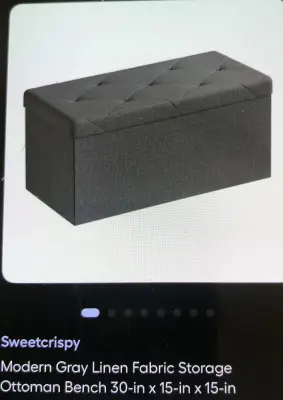 Storage ottoman similar to image