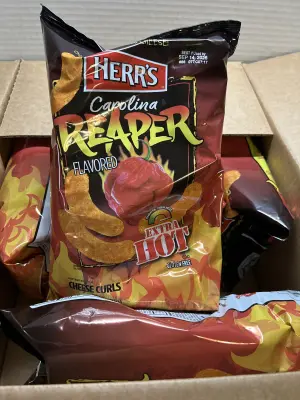 9/26 2 boxes of Carolina reaper flavored chips