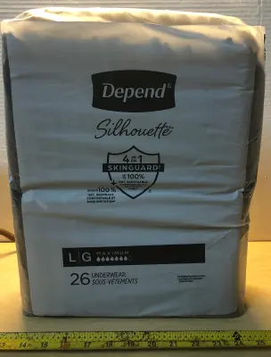 2 bags Depend silhouette large 26 underwear