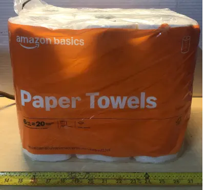 6 rolls Amazon basics paper towels