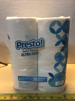 2 packs 6 rolls each  Presto toilet paper