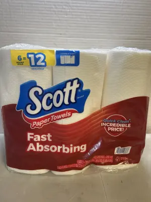 6 scott paper towel rolls