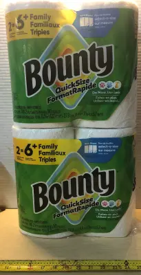 2 packs 2 rolls each Bounty paper towels