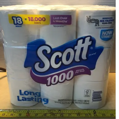 18 rolls Scott toilet paper