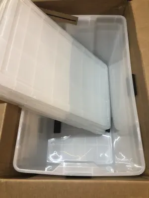 3pc large storage totes with lids