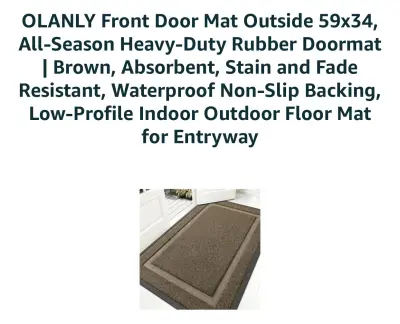 59x35 heavy duty door mat similar to image