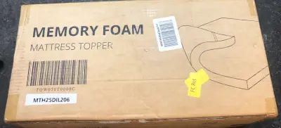 Memory foam mattress topper