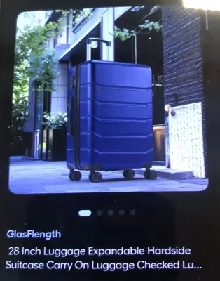 28” XL luggage expandable hard side similar to image