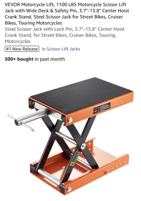 Vevor motorcycle lift 1,100lb similar to image