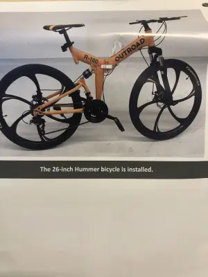 OutRoad 26” hummer mountain bike heavy duty carbon steel orange