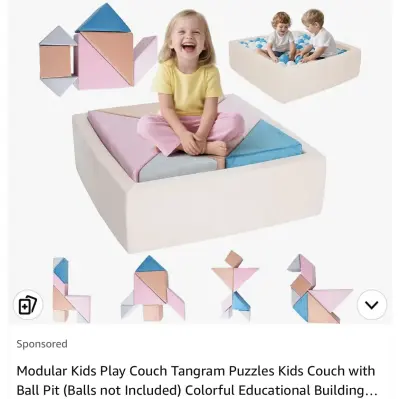 TanGram puzzle play couch similar to image