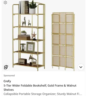 12.87” metal foldable storage rack similar to image