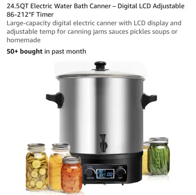 24.5qt electric water bath canner untested as is