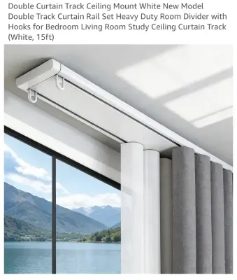 Double curtain ceiling rack similar to image