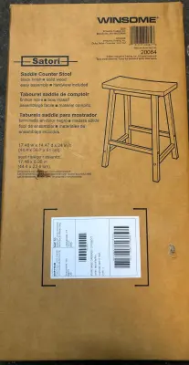 Satori saddle counter stool solid wood
