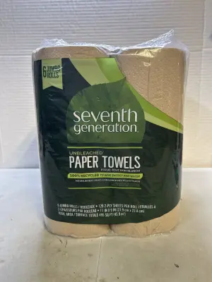 6 jumbo unbleached paper towels
