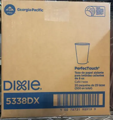 500 Dixie 8oz insulated paper cups