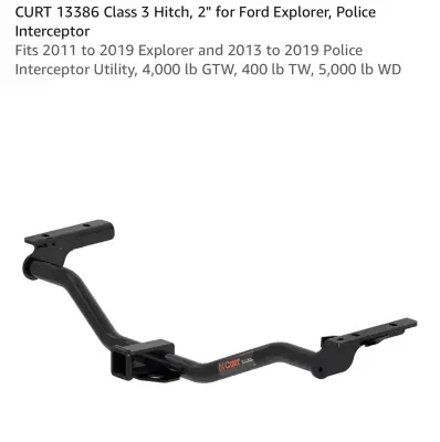 Curt class 3 trailer hitch 2” receiver similar to image