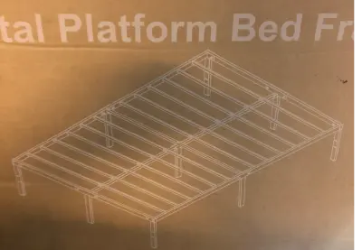 Queen metal platform bed frame