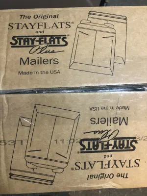 Box of stayflat mailers