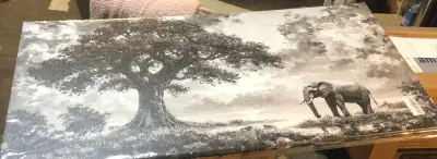 Printed canvas wall art