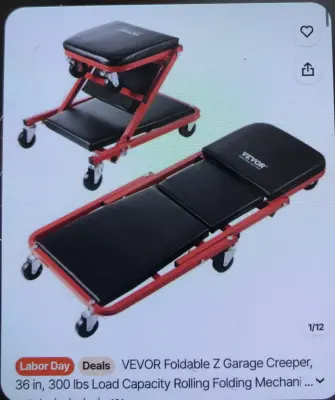 Foldable garage creeper similar to image