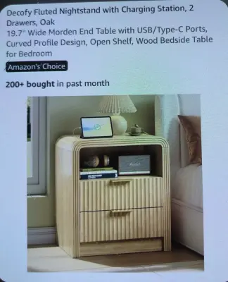 Night stand with charging station similar to image