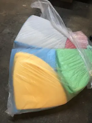 Bag of shaped cushions
