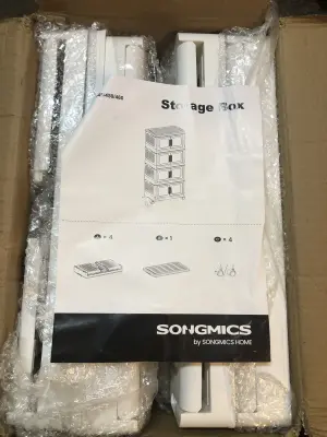 Songmics Plastic storage box on wheels
