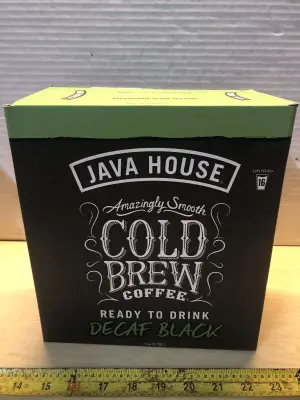 2 boxes 1 gallon each Java house box decaf coffee exp: 9/16/26