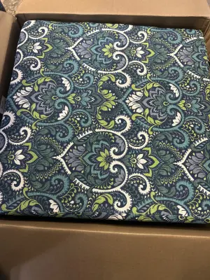 2 large square cushions