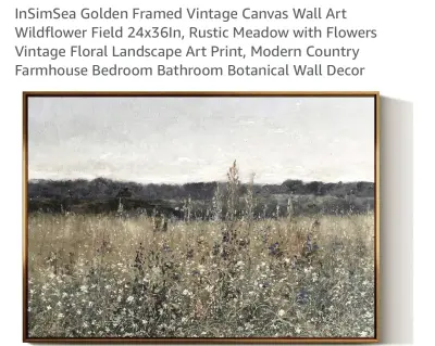 20x40” wild flower wall art decor