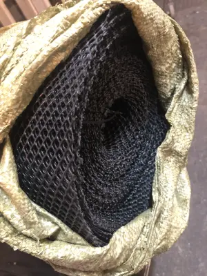 Roll of plastic mesh