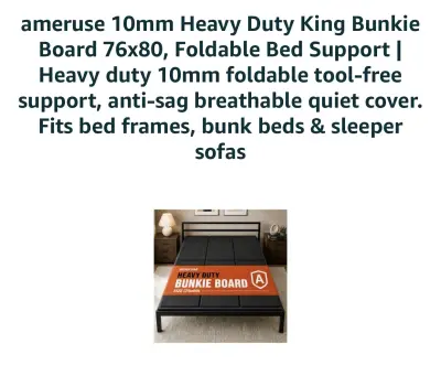 King bunk is board 10mm mattress support board similar to image