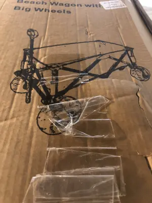 Beach wagon with big wheel used as is