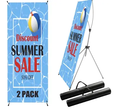 2 sign stands similar to photo