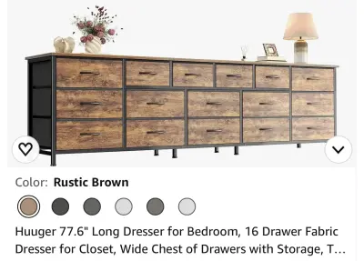 Huuger 77.6” long fabric dresser similar to image