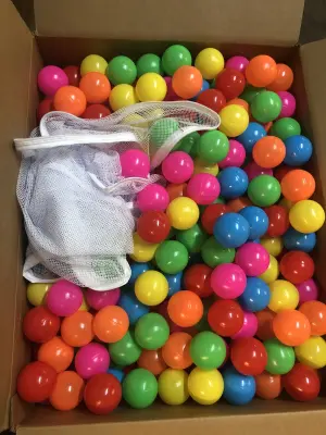 Large box of assorted ball pit balls