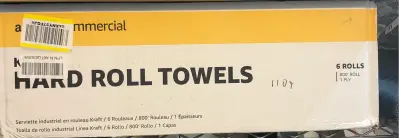 6 rolls Amazon commercial hard roll paper towels