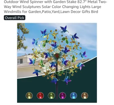 Outdoor wind spinner similar to image