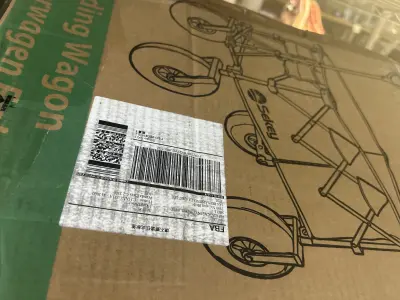 folding wagon has been opened