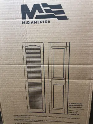 Westlake plastic black shutters 2pc 14 1/2x 48
