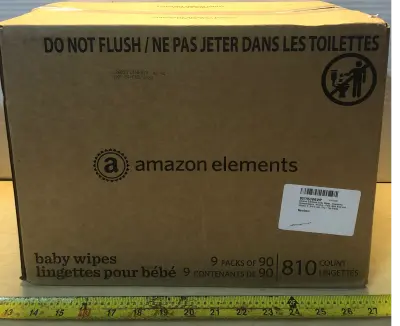 9 packs amazon elements baby wipes