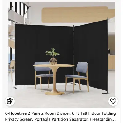 6ft tall c-hopetree 2 panels room divider similar to image