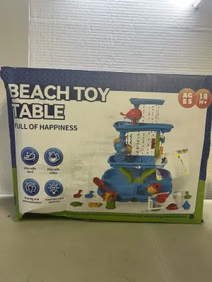 beach toy table opened