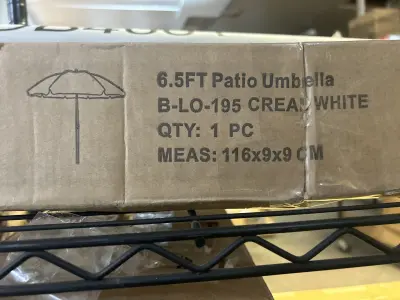 6.5 foot patio umbrella untested as is